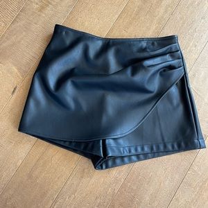 Faux leather skirt